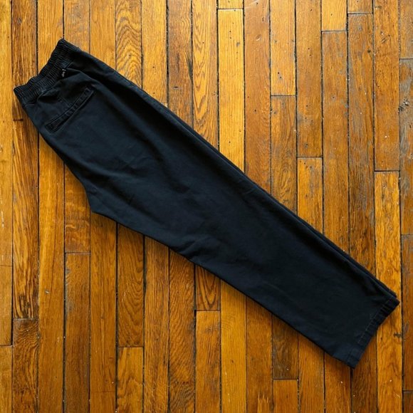 Stussy Men's Black Elastic Back Waist Straight Slim Leg Chino Pants - Picture 2 of 6